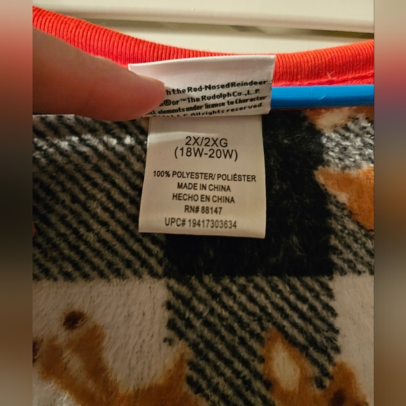 Unbranded Rudolph The Rednose Reindeer  (zip up) Onesie Size 2XL - Picture 3 of 5